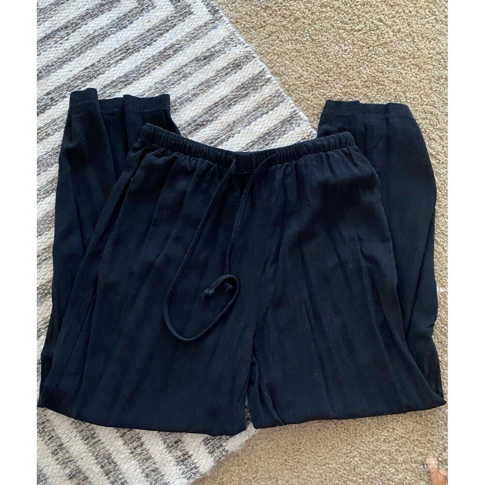 Black linen pants